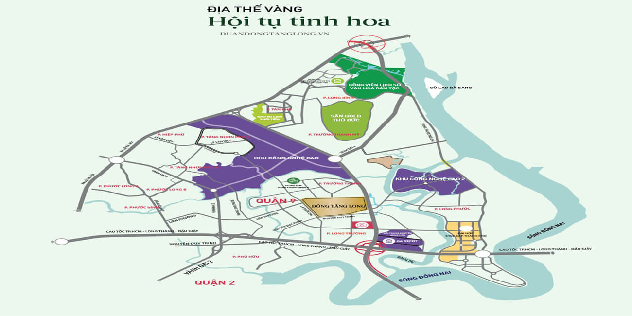 Vị trí của dự án Đông Tăng Long