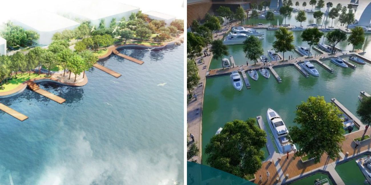 Aqua City có nhiều tiện ích nội khu đẳng cấp như bến du thuyền, công viên bờ sông,...