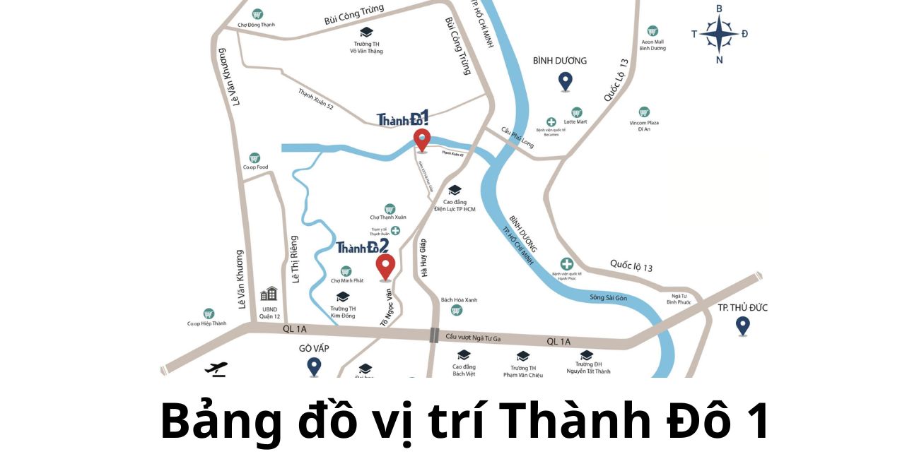 Bảng đồ chính xác dự án Thành Đô 1 Quận 12