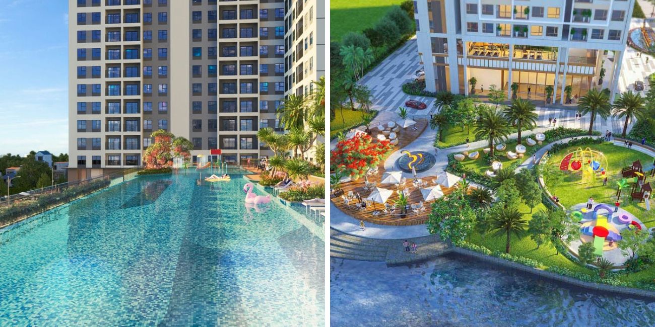 Dự án The Privia Khang Điền có hồ bơi, khu vui chơi trẻ em