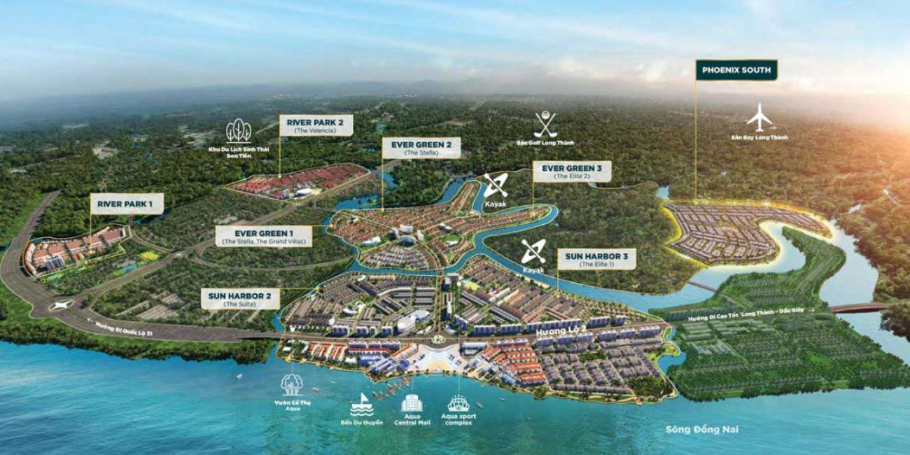 Aqua City có nhiều phân khu có các sản phẩm, tiện ích nổi bật