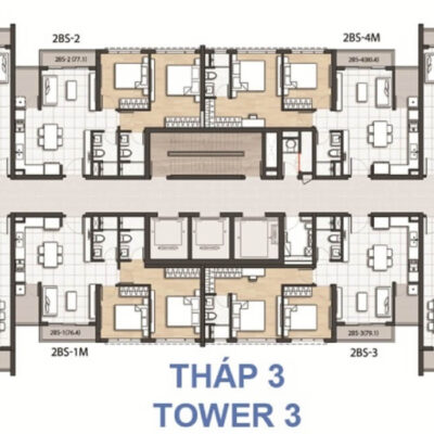 Hình ảnh mặt bằng căn hộ Tower 3