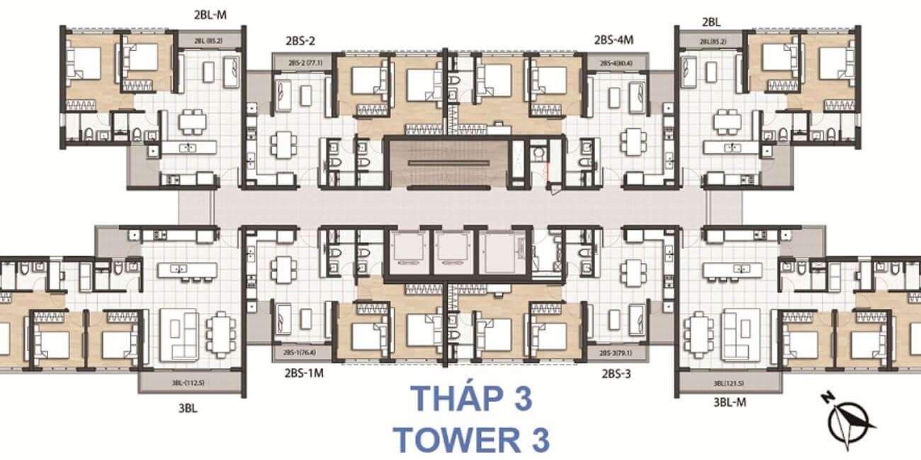 Hình ảnh mặt bằng căn hộ Tower 3