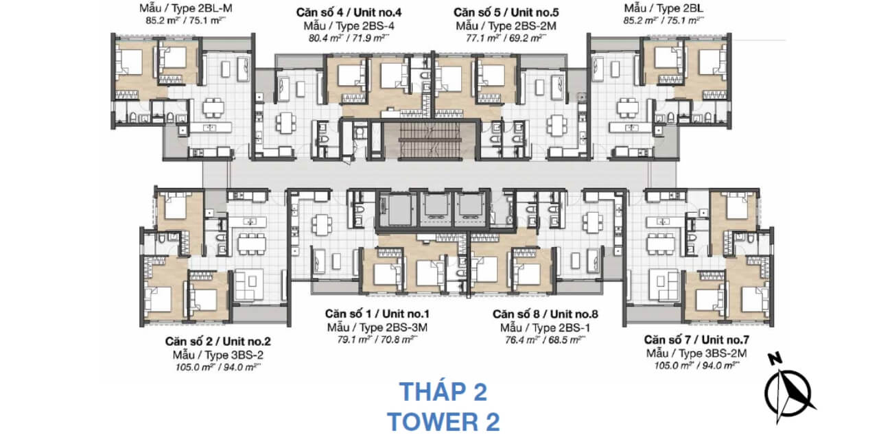 Hình ảnh mặt bằng của căn hộ cao cấp Palm Heights