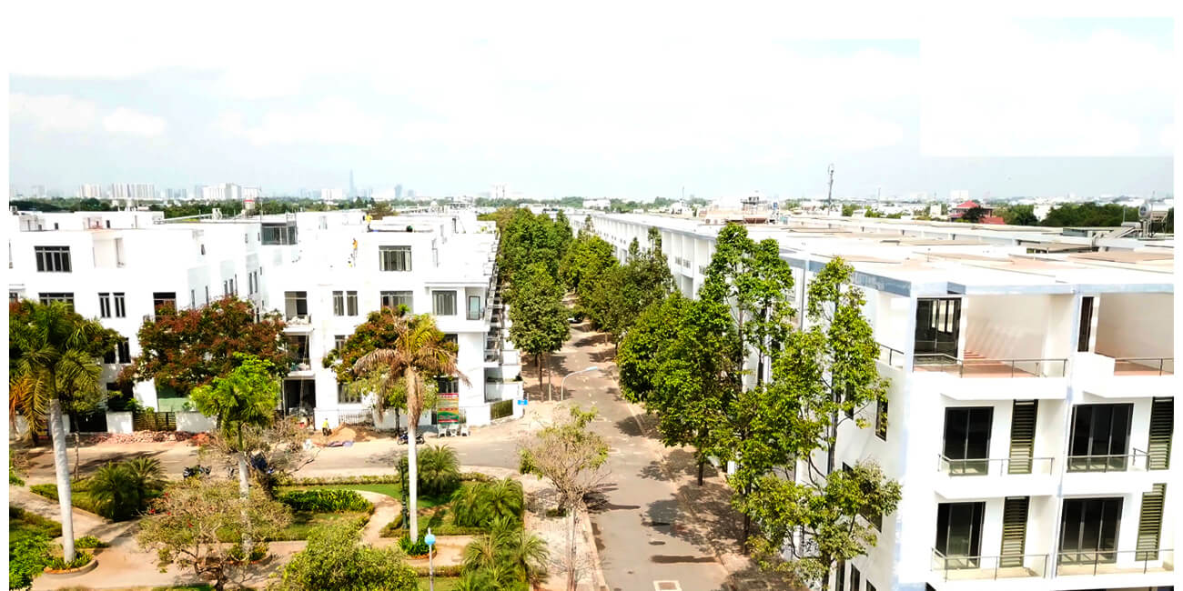 Khuôn viên dự án Đông Tăng Long Quận 9
