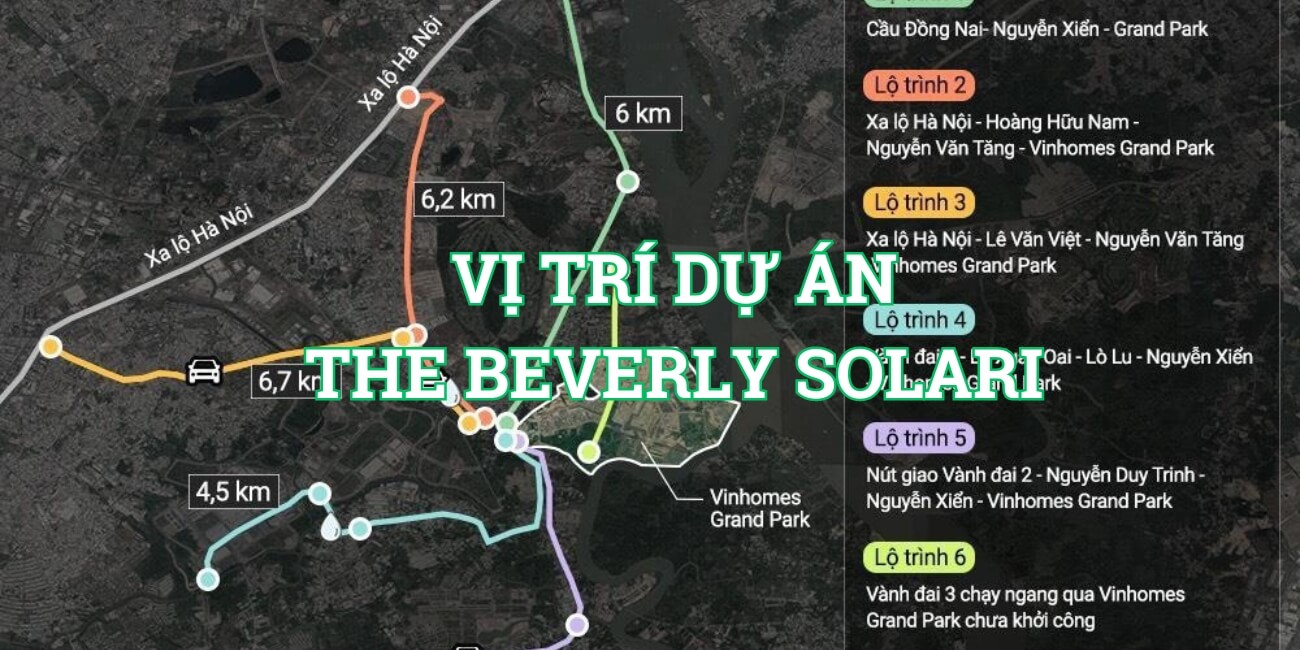 Lợi thế vị trí dự án The Beverly Solari Khu Đông Quận 9