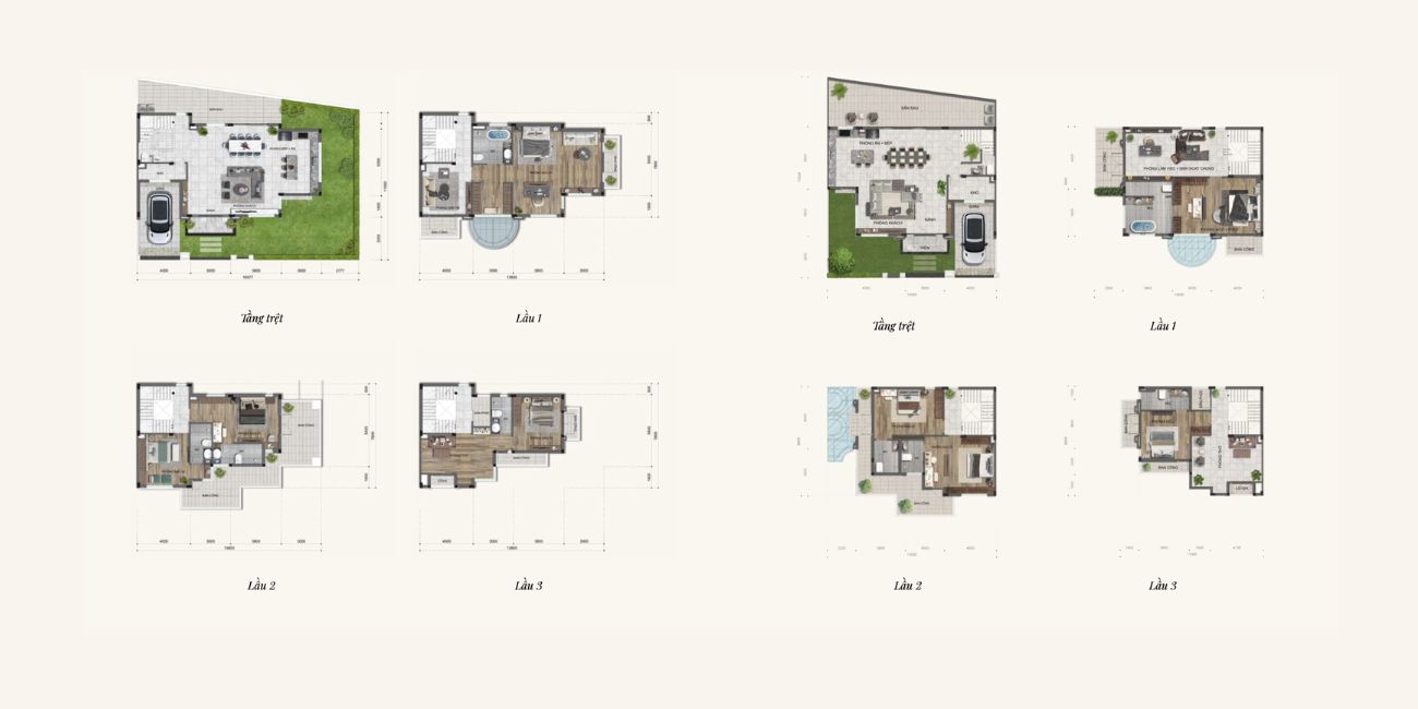 Mặt bằng biệt thự cao cấp The Classia Quận 9
