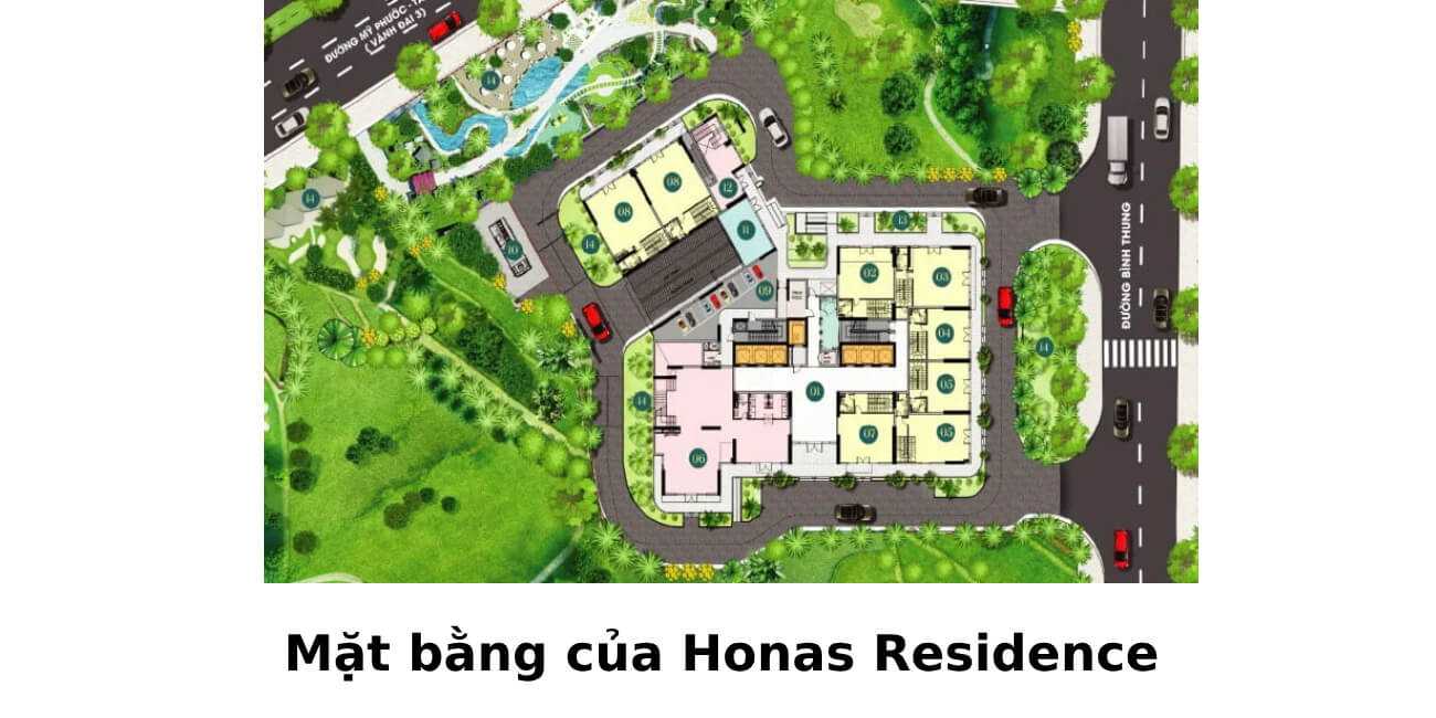 Mặt bằng của dự án Honas Residence Mặt bằng của dự án Honas Residence