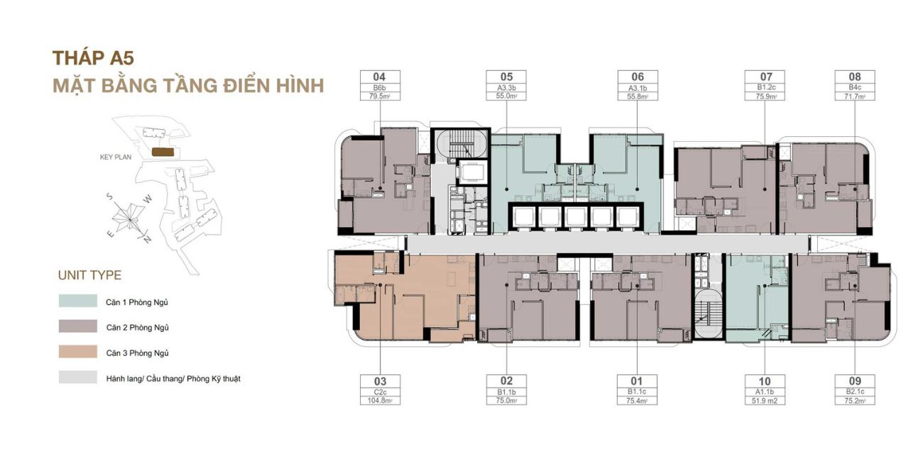 Mặt bằng tháp A5