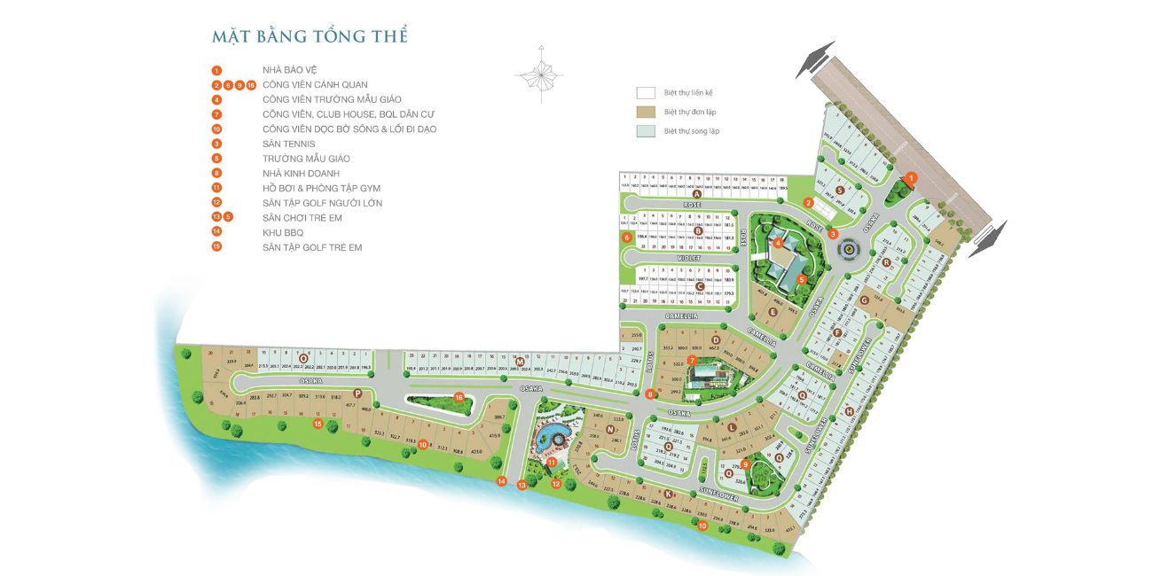 Mặt bằng thiết kế dự án Villa Park Quận 9 tổng thể
