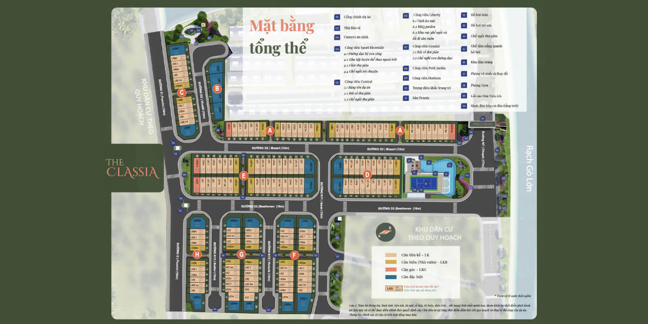 Mặt bằng tổng thể dự án The Classia quận 9 Mặt bằng tổng thể dự án The Classia quận 9