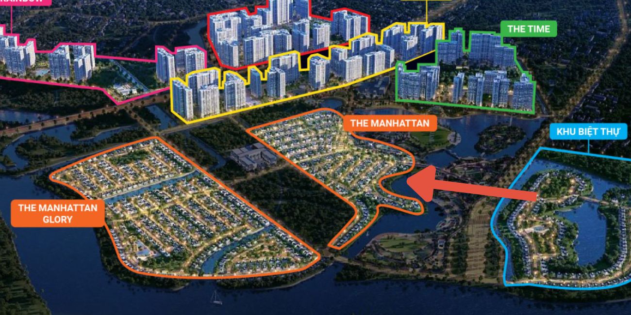 Dự án Manhattan nằm ngay trung tâm Vinhomes Grand Park