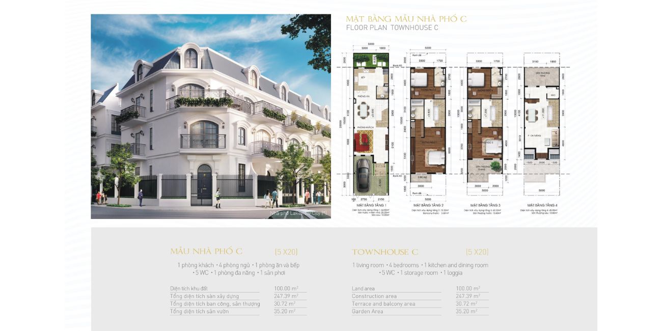 Thiết kế nhà phố mẫu C Lakeview