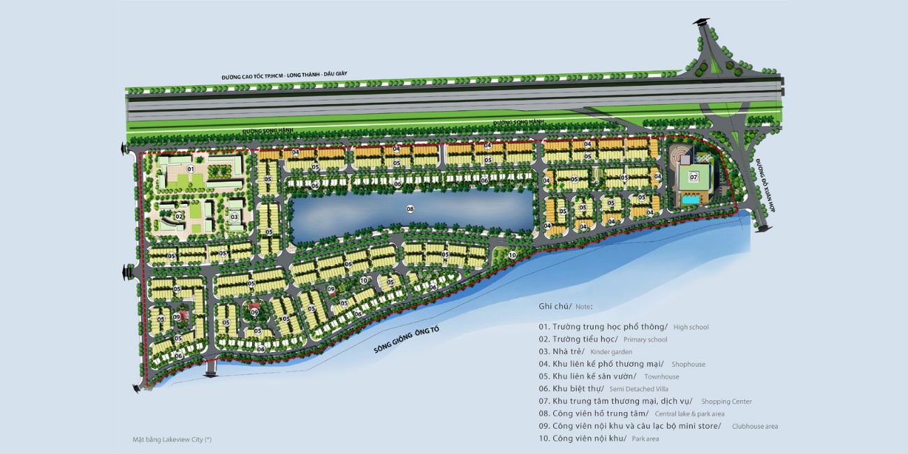 Tiện ích nội khu Lakeview City 