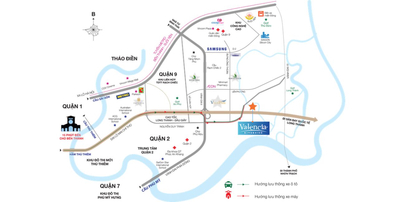Vị trí chính xác của dự án Valencia Riverside Quận 9 Vị trí chính xác của dự án Valencia Riverside Quận 9