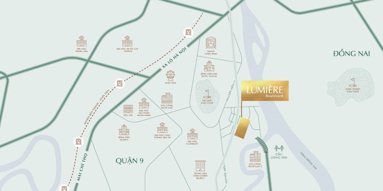 Vị trí của dự án Lumiere Boulevard trên bản đồ
