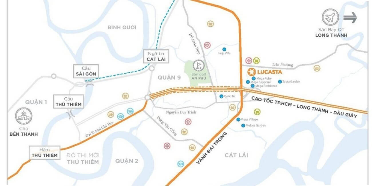 Vị trí dự án Lucasta Khang Điền