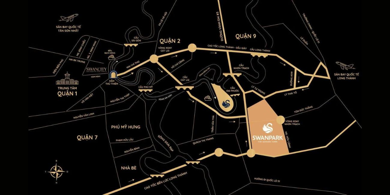Vị trí dự án Swan Park chính xác