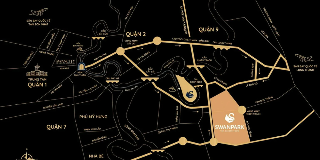 Vị trí dự án Swan Park đắc địa khu Đông